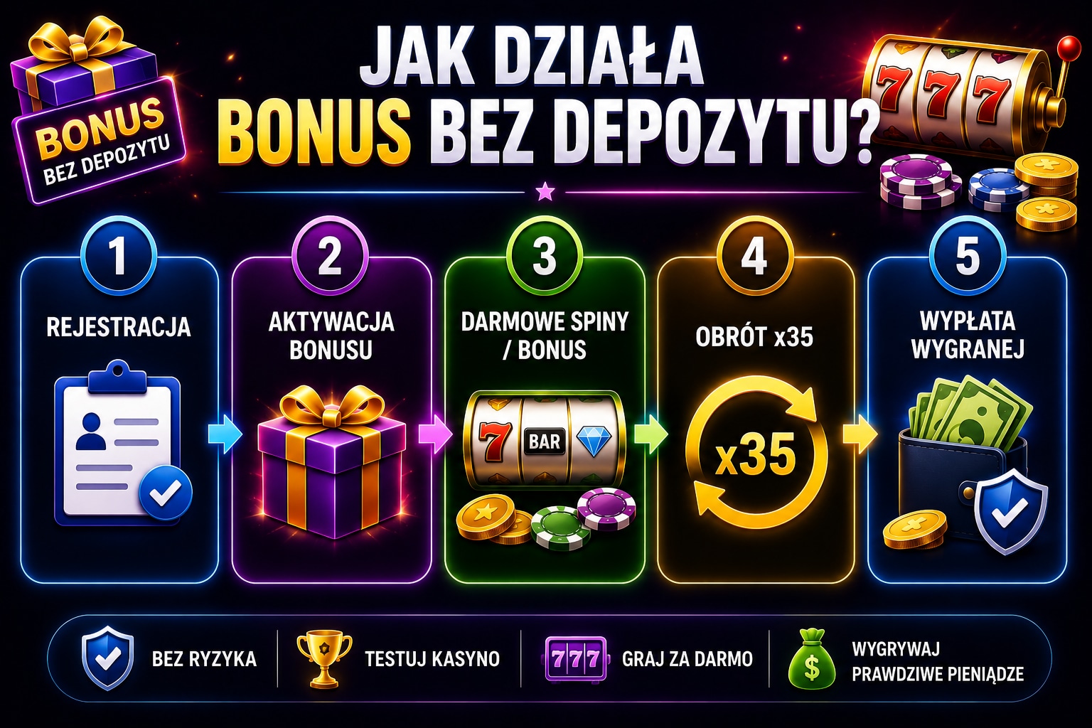 Kasyno bonus bez depozytu dla Polaków
